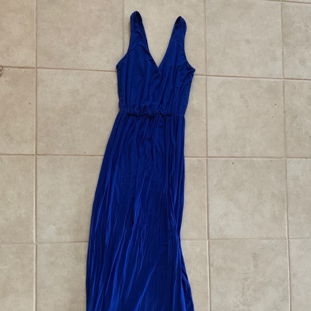 Blue evening gown
